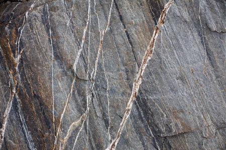 Glacial rock structures on the way to Fox Glacier in New Zealand