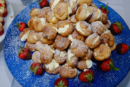 Cream Filled pastry puffsの写真素材