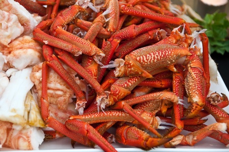 Crayfish or  lobster legs and meatの写真素材