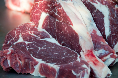 Fresh beef steaksの写真素材