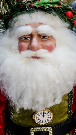 Father Christmas mannequin with bright red cheeksの写真素材