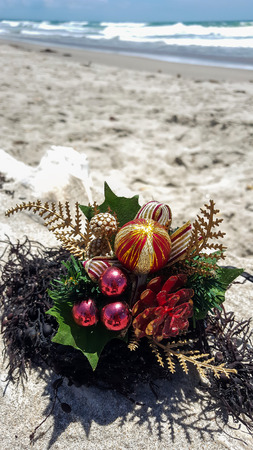 Beach Christmas celebration in the southern hemisphereの写真素材