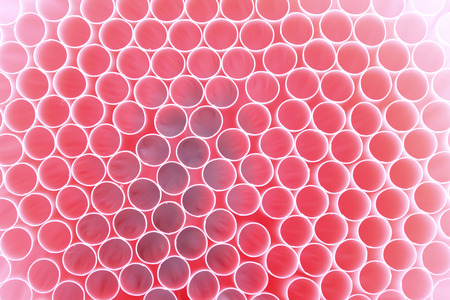 colorful background of drinking plastic strawsの写真素材