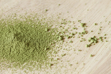 powdered green matcha teaの写真素材