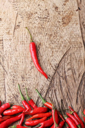 Red Hot Chili Peppers on wooden backgroundの写真素材