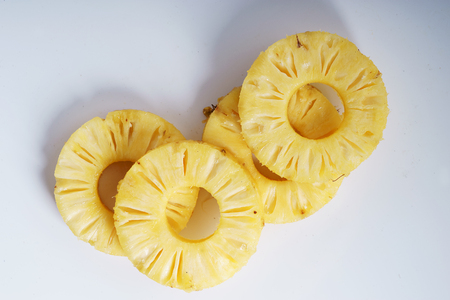 pineapple. fresh pineapple on white backgroundの写真素材