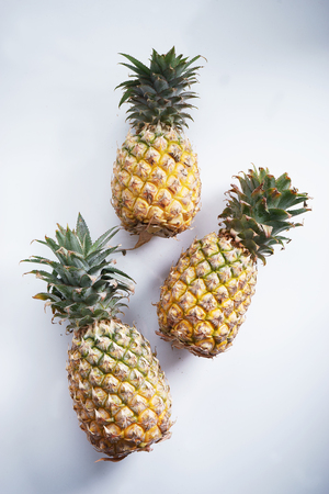 pineapple. fresh pineapple on white backgroundの写真素材