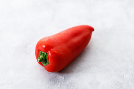 Colorful Sweet Pepper Chili, Baby Small Bell Pepper on white background