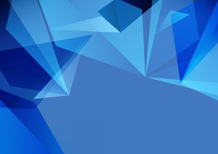 Abstract blue polygon on blue background. technology background. Vector illustration.のイラスト素材