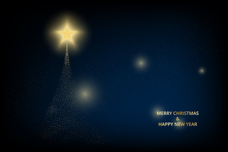 Merry Christmas and Happy new year background. Vector illustration.のイラスト素材