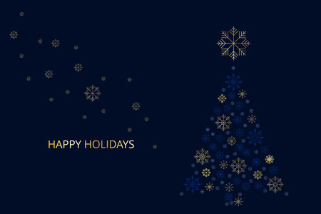 Merry Christmas and Happy new year background. Snowflakes. Vector illustration.のイラスト素材