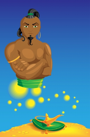 Genie and the Magic Lampのイラスト素材