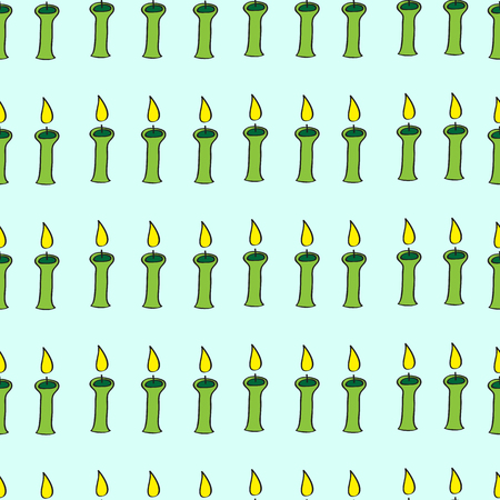 Candles vector seamless pattern.のイラスト素材