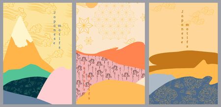 Japanese decorative background.のイラスト素材
