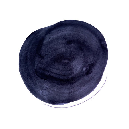 Circle shape black brushstroke.のイラスト素材