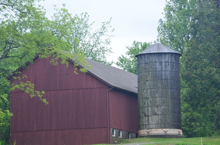 Barn with siloの写真素材