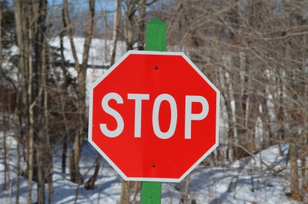 Home made stop signの写真素材