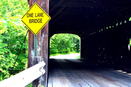 A covered bridge in New England