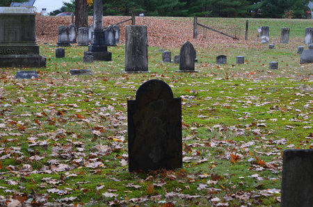 The Taft cemetery in Vermont in autumn of 2014のeditorial素材