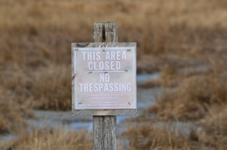 Sign for protected areaのeditorial素材