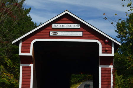 Covered bridge in New Hampshireの写真素材