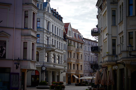 Morning on the street in ToruÅ„