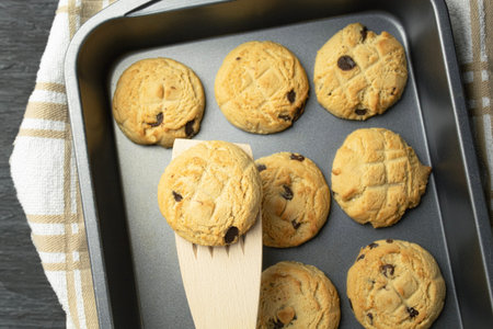 Delicious homemade cookies. Background with place for text. Deco with delicious homemade cookies....