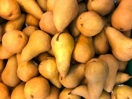 Bosc Pears on the fresh market in Thailand.