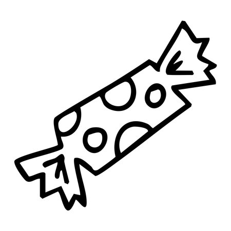 Candy outline icon. Hand drawn vector isolated illustration.のイラスト素材