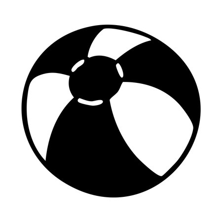 Playful outline illustration of a pet toy ball with segmented design. Hand drawn vector isolated illustration.のイラスト素材