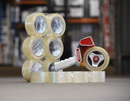 Packing tape and gun