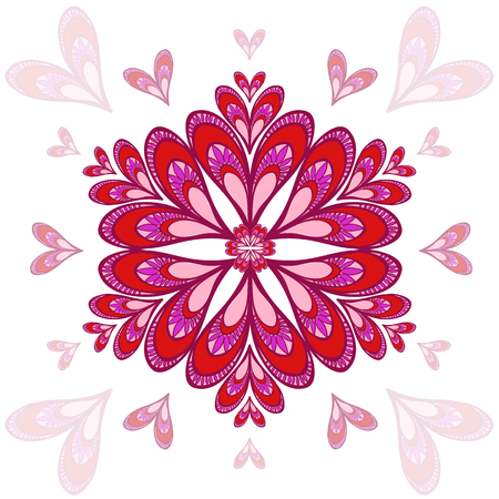 Valentine's vector background with stylized hearts for greeting cardsのイラスト素材