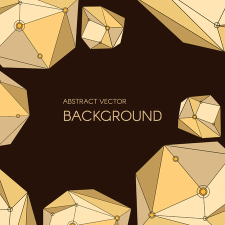 Abstract vector background with geometry crystals and stones for web, bannerのイラスト素材