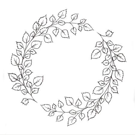 Wreath with leavesの写真素材