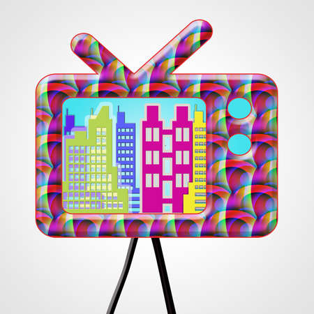 TV-color, buildingsの写真素材