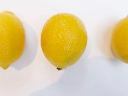 Fresh citrus fruit three lemons