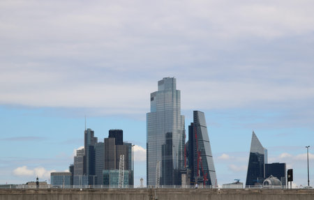 26 June 2021 - London UK: View of London City skyline with copy space