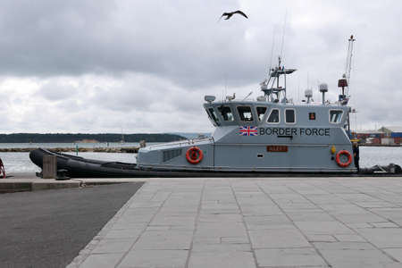 10 September 2021 - Poole, UK: UK Border Force naval protection vesselのeditorial素材