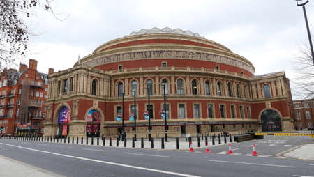 3 February 2022 - London, UK: Exterior of Royal Albert Hallのeditorial素材