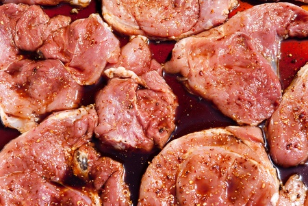 Meat of a pig in soya sauceの写真素材