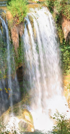 Small falls in solar summer dayの写真素材