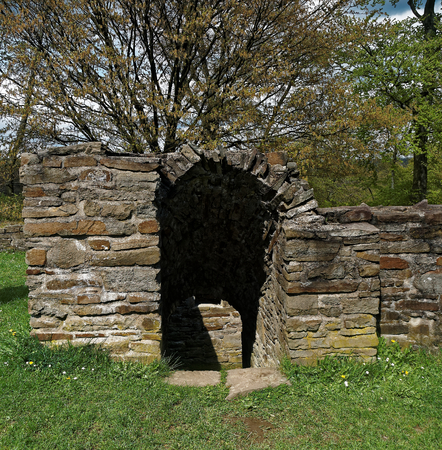 Ruins of the keep Isenburg in Germany.の写真素材