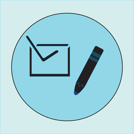 Pencil and pen icons.のイラスト素材