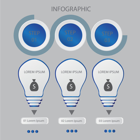 Abstract infographics number options template. Vector illustration. Can be used for workflow layout, diagram, business step options, banner, web design.のイラスト素材
