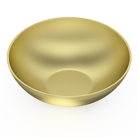 Collection of porcelain objects. Empty rice bowl, isolated on white background. 3D Illustration.の写真素材