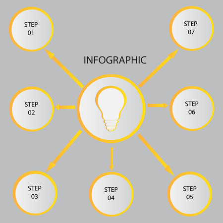 Creative concept for dark infographic. Business data visualization. Abstract circle elements of graph, diagram with 4 steps, options, parts or processes. Vector business template for presentation.のイラスト素材