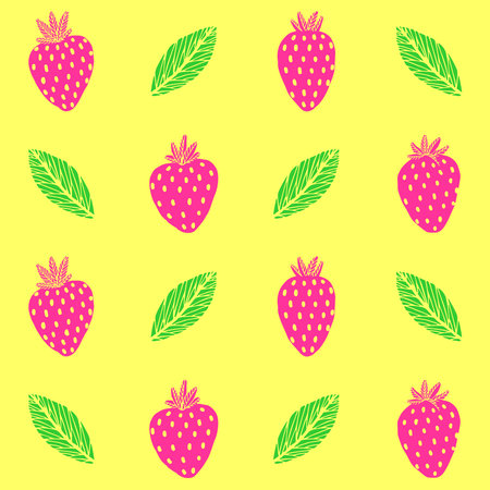 Bright Strawberry Seamless Pattern