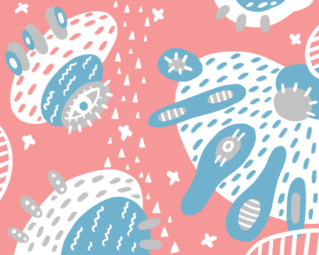 Abstract spotted illustration with linesの写真素材