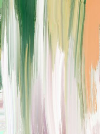 Beautiful abstract gold marble background. Hand draw textures. Green and peach blurred tassel backgroundの写真素材