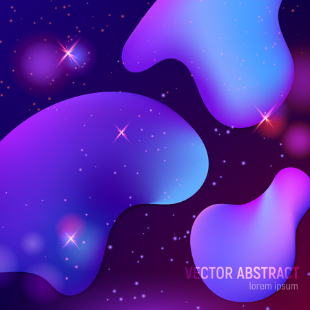 Liquid color background design. Fluid gradient shapes composition. Futuristic design posters. Eps10 vector.のイラスト素材